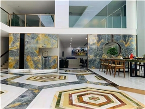 Greece Athens White Jade Onyx Polished Floor Tiles
